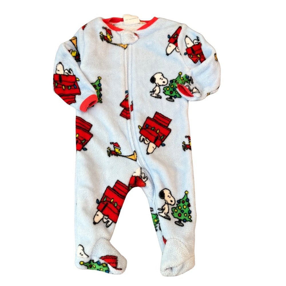 Peanuts Snoopy Kids Footie - Blue and Red